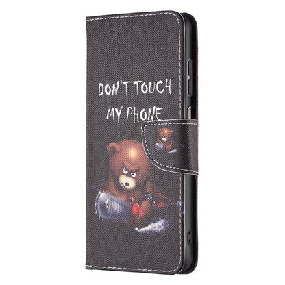 Hülle für Samsung Galaxy A13 4G Handyhülle Flip Case Cover Schutzhülle Motiv Bär