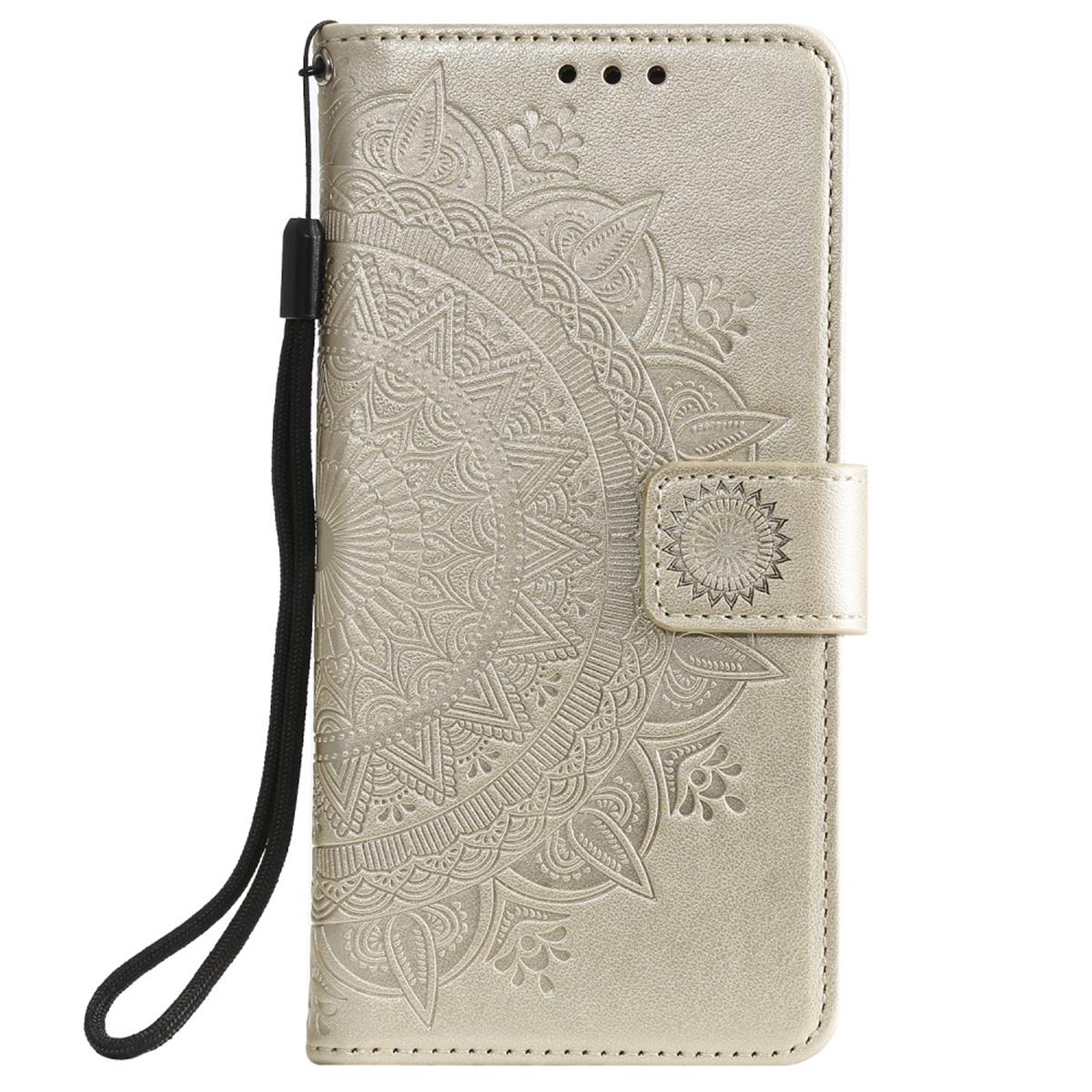 Hülle für Samsung Galaxy A20e Handyhülle Schutz Tasche Flip Case Etui Cover Mandala Gold