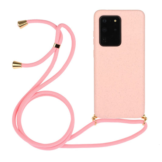 Hülle für Samsung Galaxy S20 Ultra Handyhülle Band Handykette Kordel Schnur Case Rosa