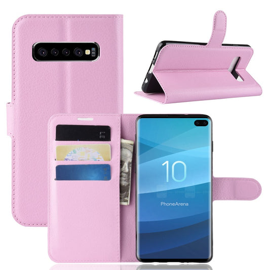 Hülle für Samsung Galaxy S10+ (Plus) Handyhülle Flip Case Handytasche Cover Rosa