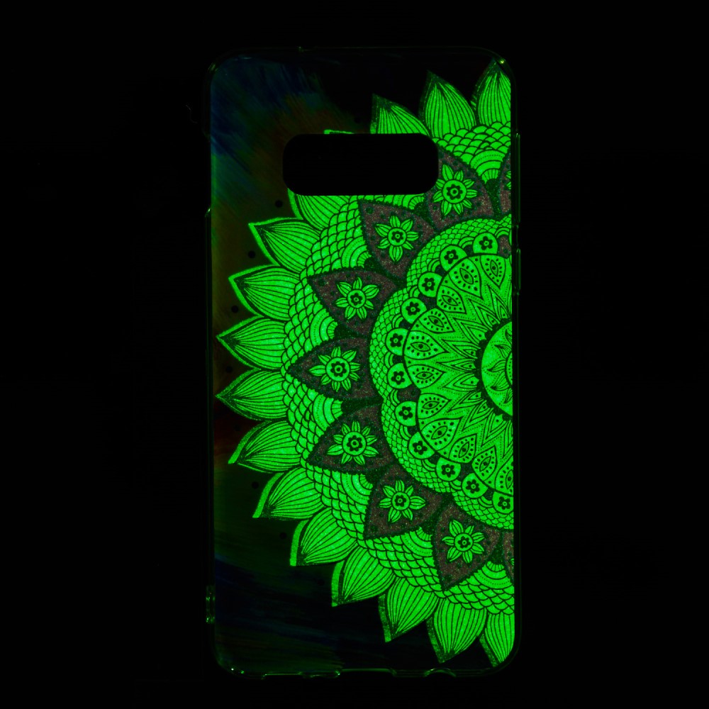 Hülle für Samsung Galaxy S10e Handyhülle Schutzhülle Motiv Mandala leuchtend