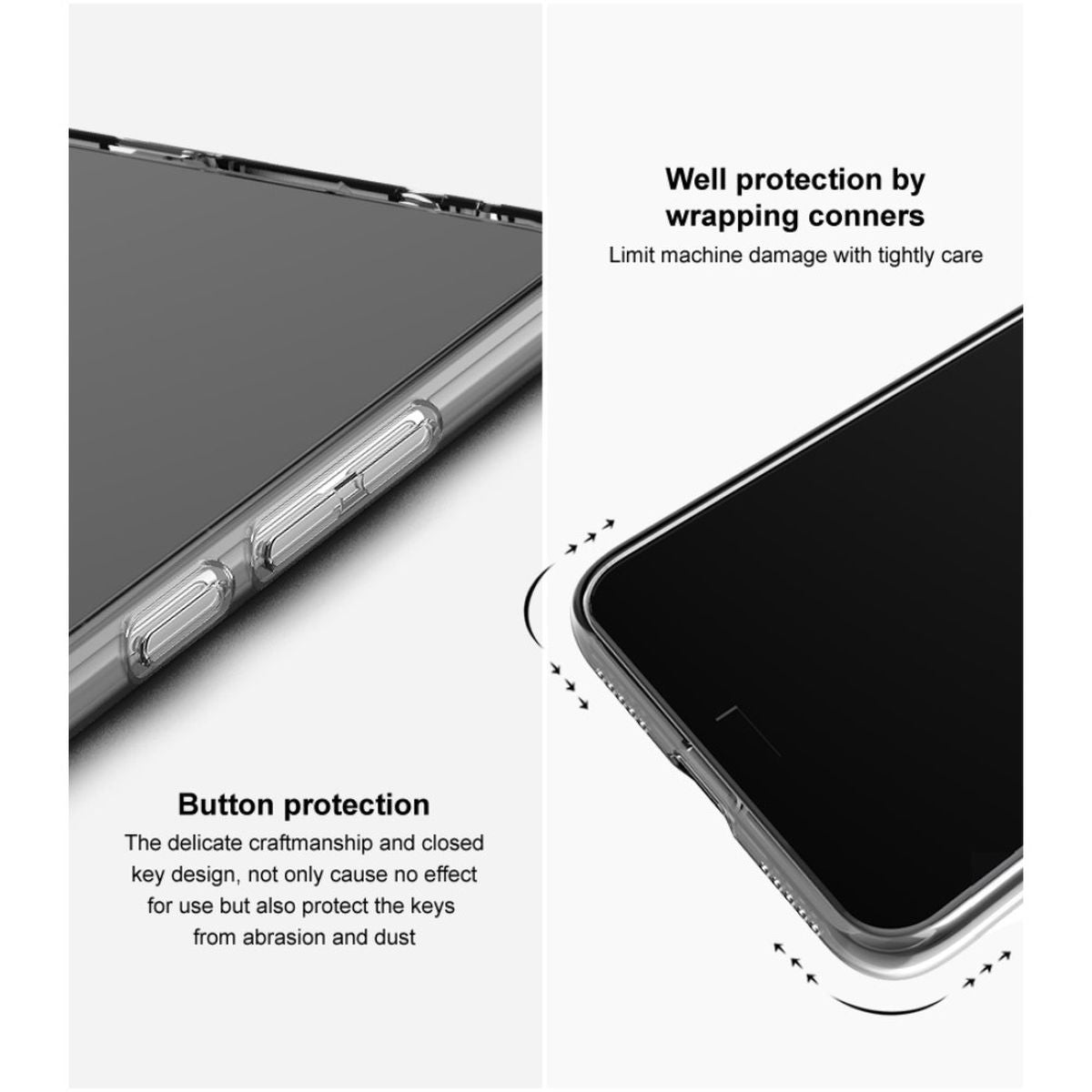Hülle für Xiaomi Redmi 10C/Poco C40 Handyhülle Silikon Cover Case Softcase Klar
