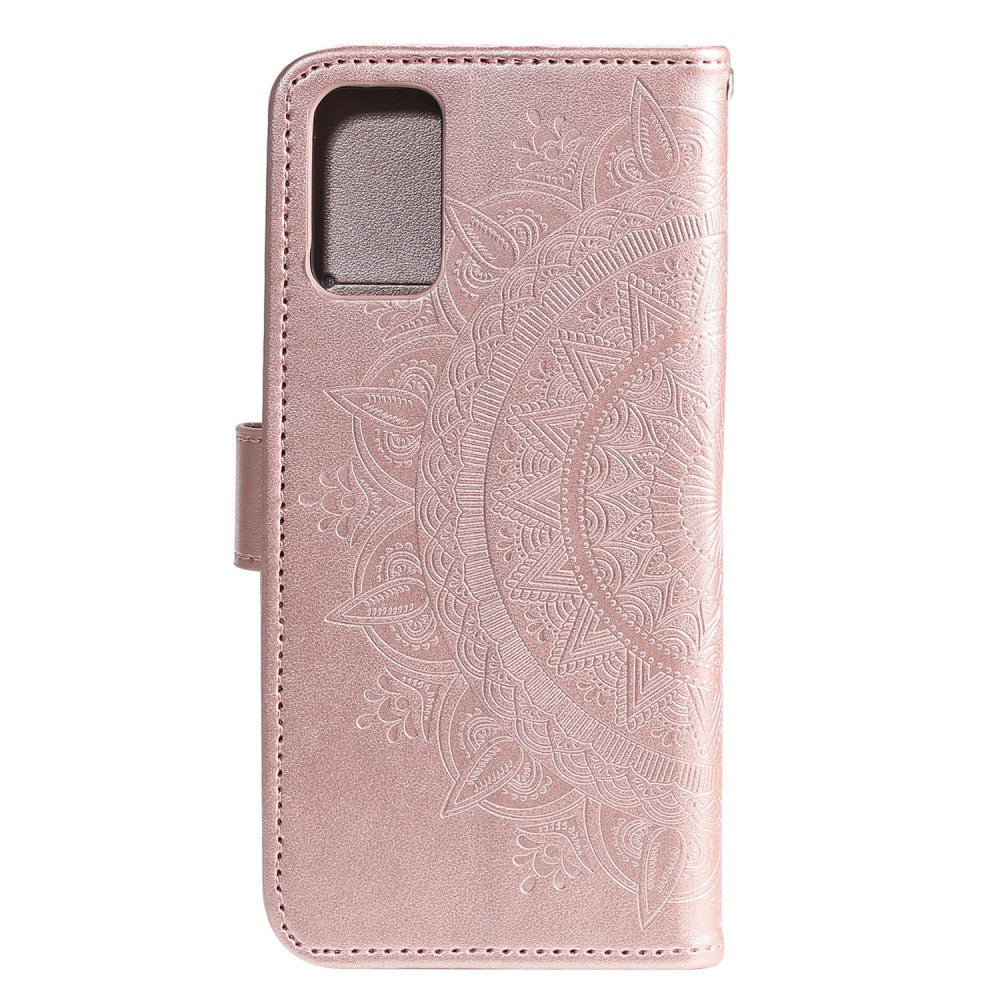 Hülle für Samsung Galaxy A41 Handyhülle Flip Case Cover Tasche Mandala Rosegold