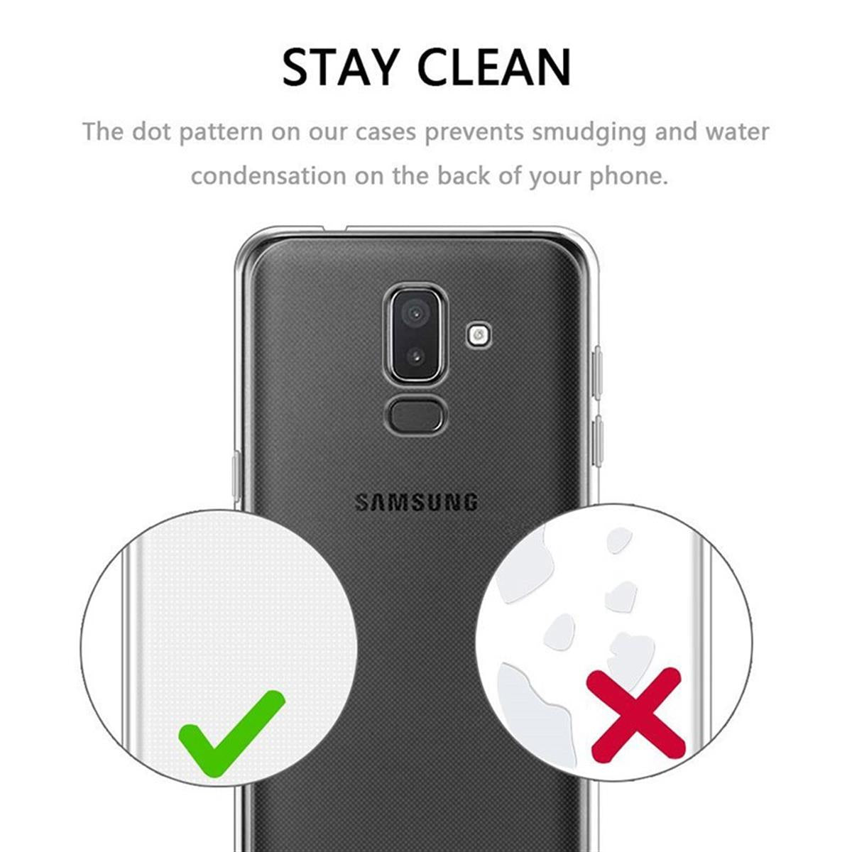 Hülle für Samsung Galaxy J8 [2018] Handyhülle Silikon Case Cover Handytasche klar