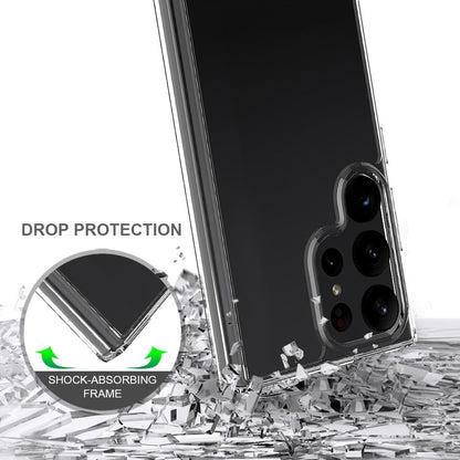 Hülle für Samsung Galaxy S23 Ultra Handy Case Hybrid Silikon Bumper Cover Klar