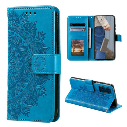 Hülle für Samsung Galaxy A34 5G Handyhülle Flip Case Cover Etui Mandala Blau