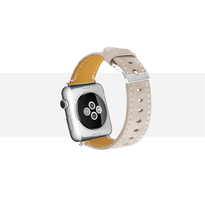 Leder Armband für Apple Watch 49/45/44/42mm Retro Series Ultra/8/7/6/SE/5 Khaki