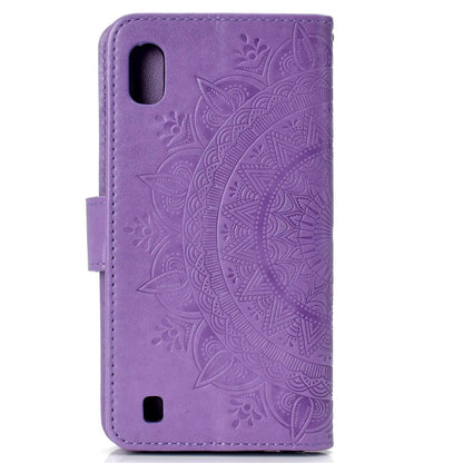 Hülle für Samsung Galaxy A10 Handyhülle Schutz Tasche Flip Case Etui Cover Mandala Lila