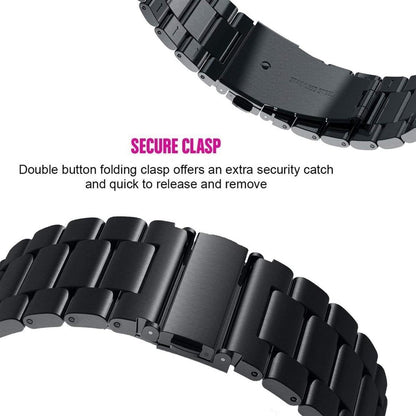 Gliederarmband für Samsung Galaxy Watch 6/5/4 Metall 40/42/43/44/46/47mm Schwarz