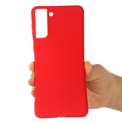 Hülle für Samsung Galaxy S22+ (Plus) Handyhülle Silikon Case Cover Matt Rot