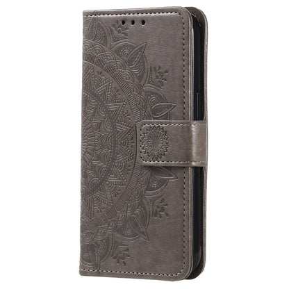 Hülle für Samsung Galaxy A34 5G Handyhülle Flip Case Cover Etui Mandala Grau