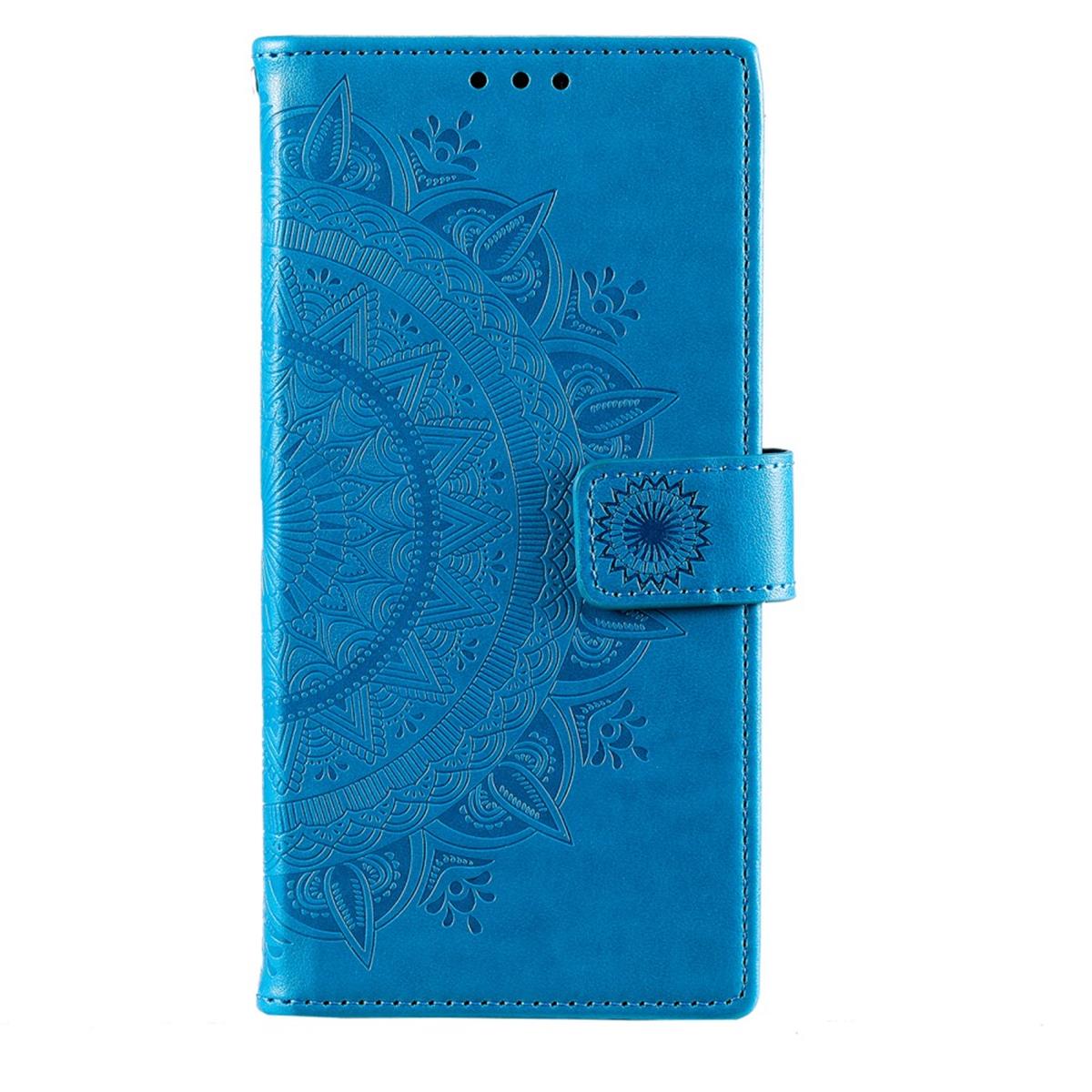 Hülle für Google Pixel 6 Handyhülle Tasche Flip Case Cover Etui Mandala Blau