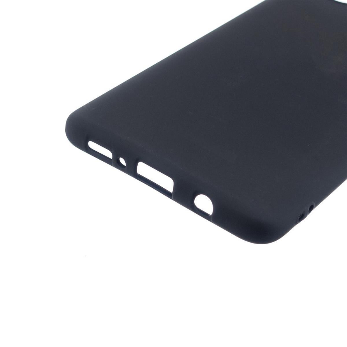 Hülle für Samsung Galaxy A02s Handyhülle Silikon Case Cover Bumper Matt Schwarz