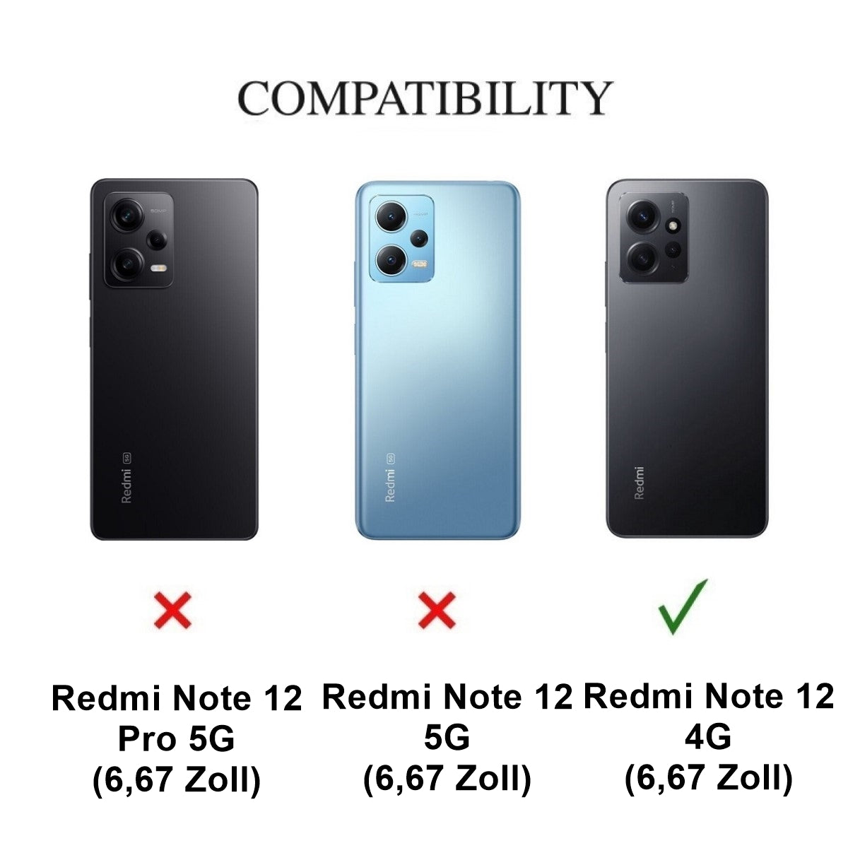 Hülle für Xiaomi Redmi Note 12 4G Handyhülle Silikon Cover Case Schutzhülle Klar