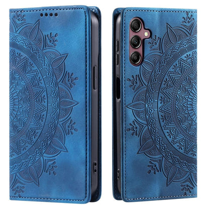 Hülle für Samsung Galaxy A55 5G Handyhülle Flip Case Cover Tasche Mandala Blau