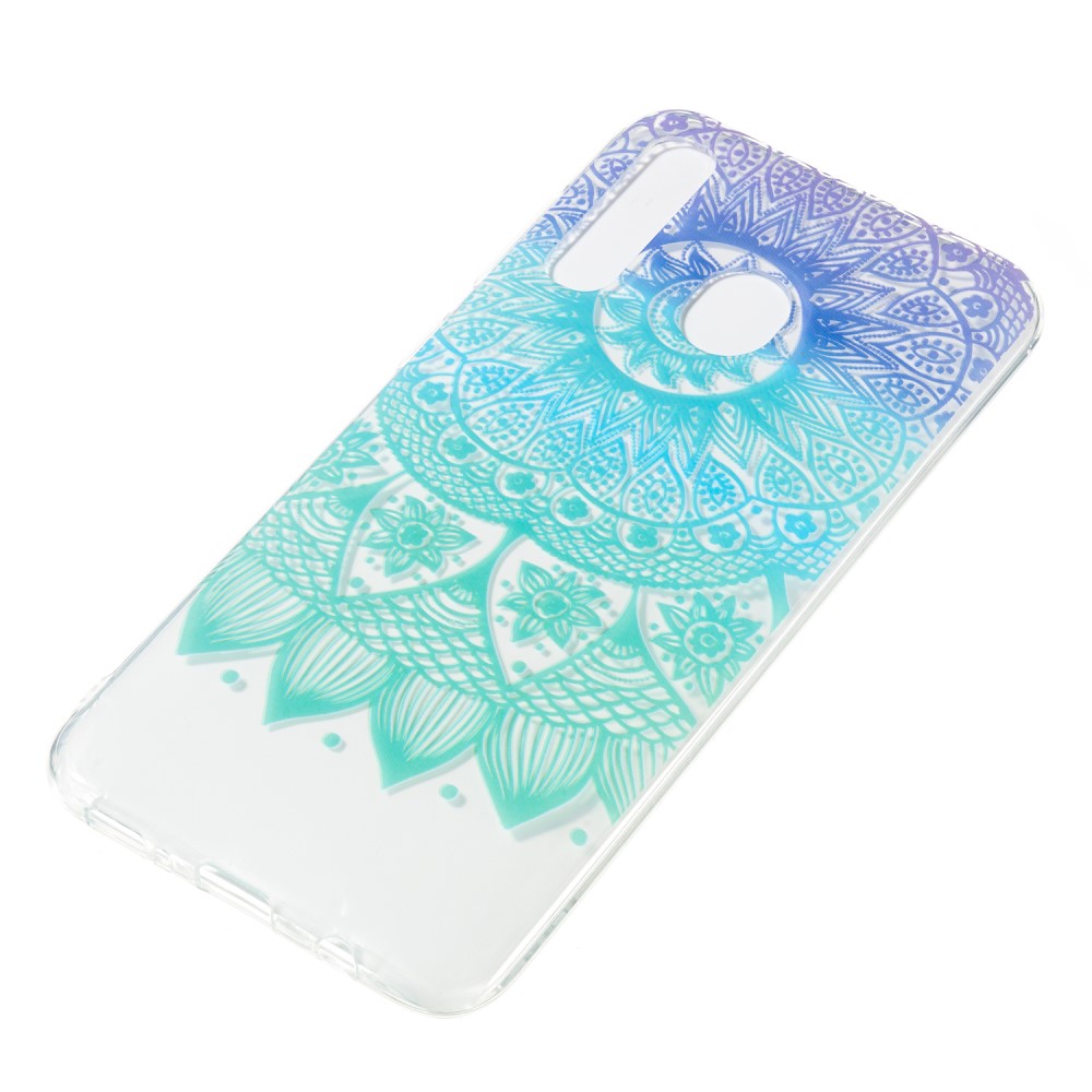 Hülle für Samsung Galaxy A30 Handyhülle Silikon Case Schutzhülle Cover Motiv Mandala blau