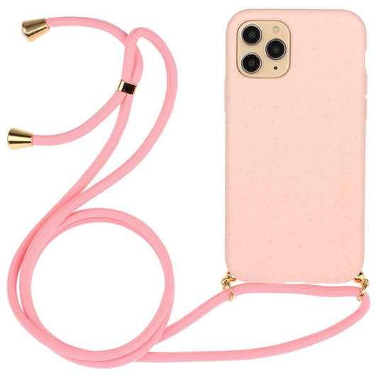 Hülle für Apple iPhone 14 Pro Max Handyhülle Silikon Handykette Cover Band Rosa