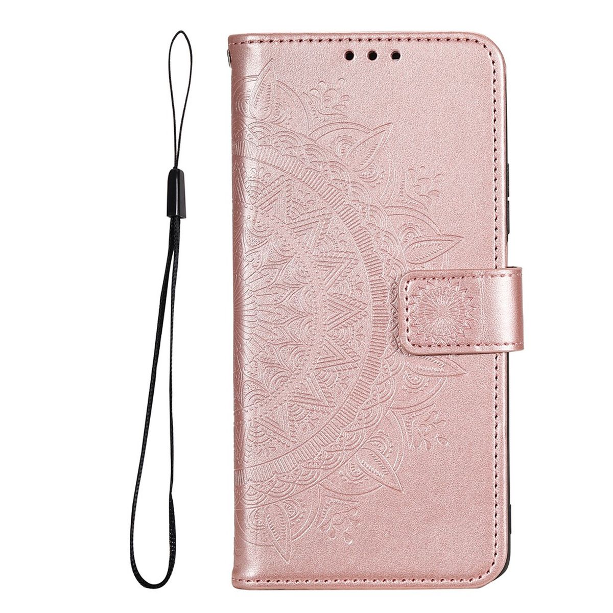 Hülle für Samsung Galaxy A73 5G Handyhülle Flip Case Cover Etui Mandala Rosegold
