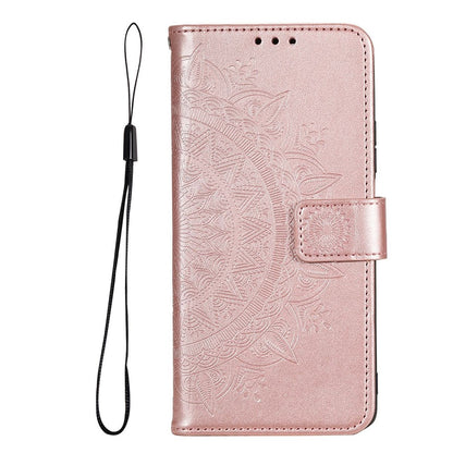Hülle für Samsung Galaxy A73 5G Handyhülle Flip Case Cover Etui Mandala Rosegold