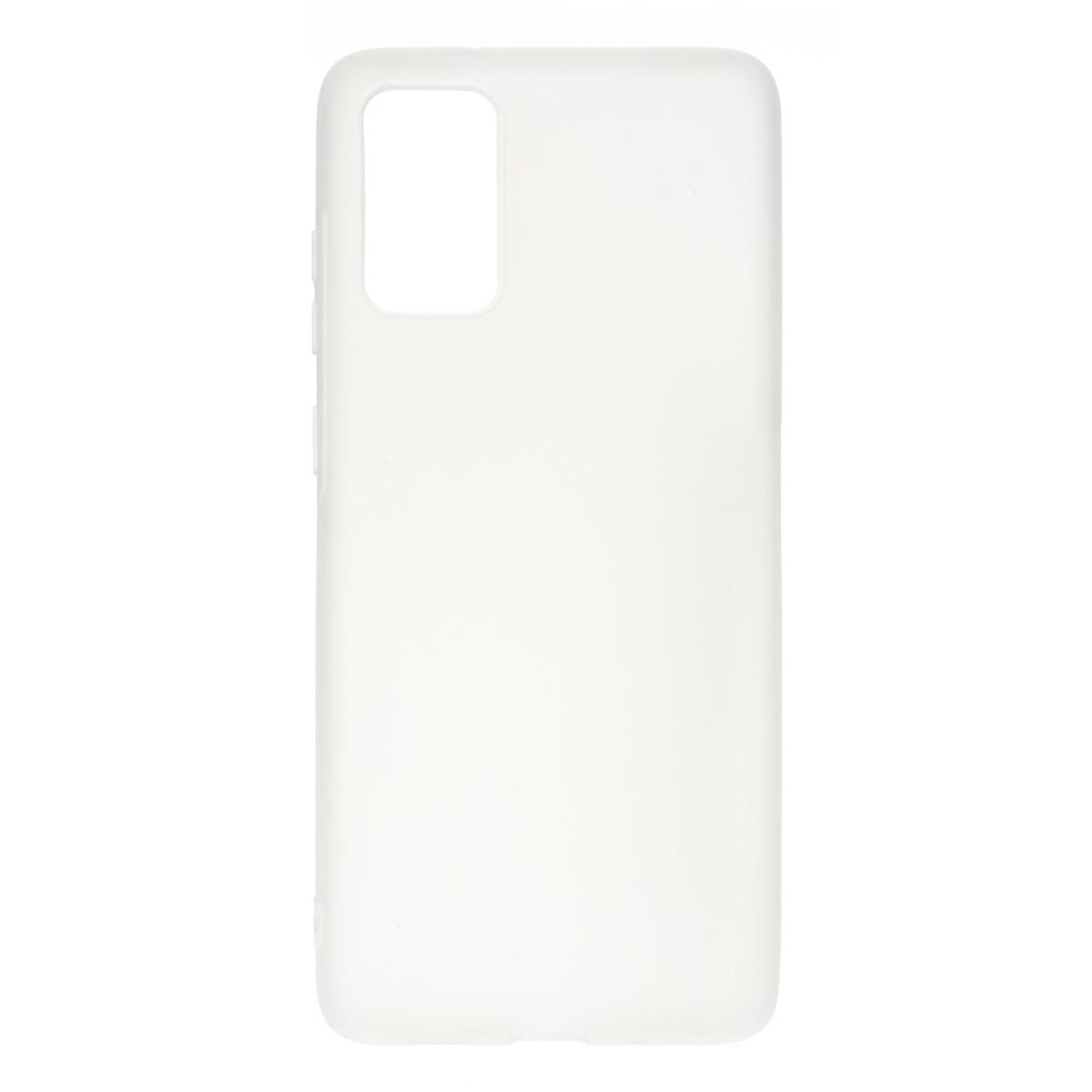 Hülle für Samsung Galaxy M30s Handyhülle Silikon Case Cover Bumper Matt Weiß