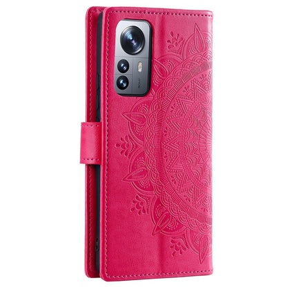 Hülle für Xiaomi 12/12X Handyhülle Flip Case Cover Tasche Etui Mandala Pink