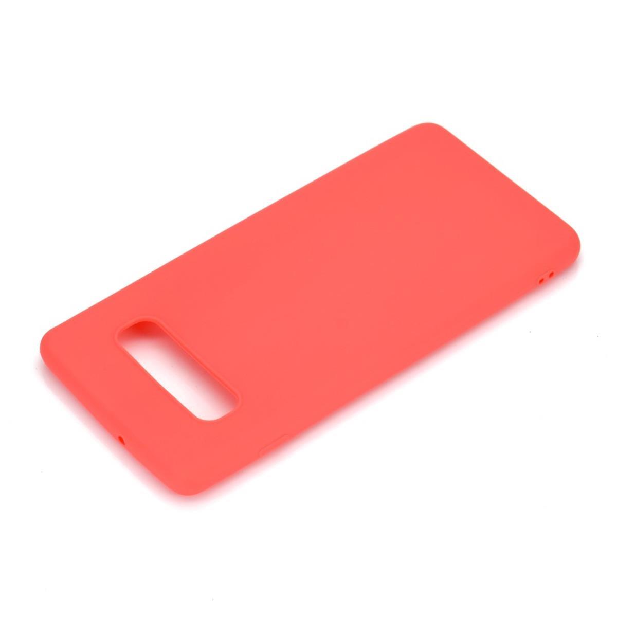 Hülle für Samsung Galaxy S10 Handyhülle Silikon Case Cover Handytasche matt Rot