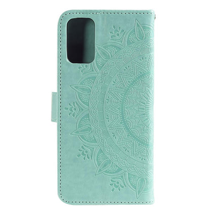 Hülle für Samsung Galaxy A02s Handy Tasche Flip Case Cover Etui Mandala Grün