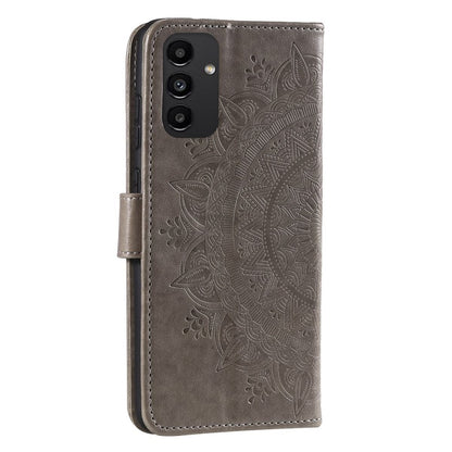 Hülle für Samsung Galaxy A13 5G/A04s Handyhülle Case Cover Tasche Mandala Grau