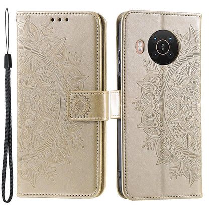 Hülle für Nokia X10/X20 Handyhülle Flip Case Cover Schutzhülle Etui Mandala Gold