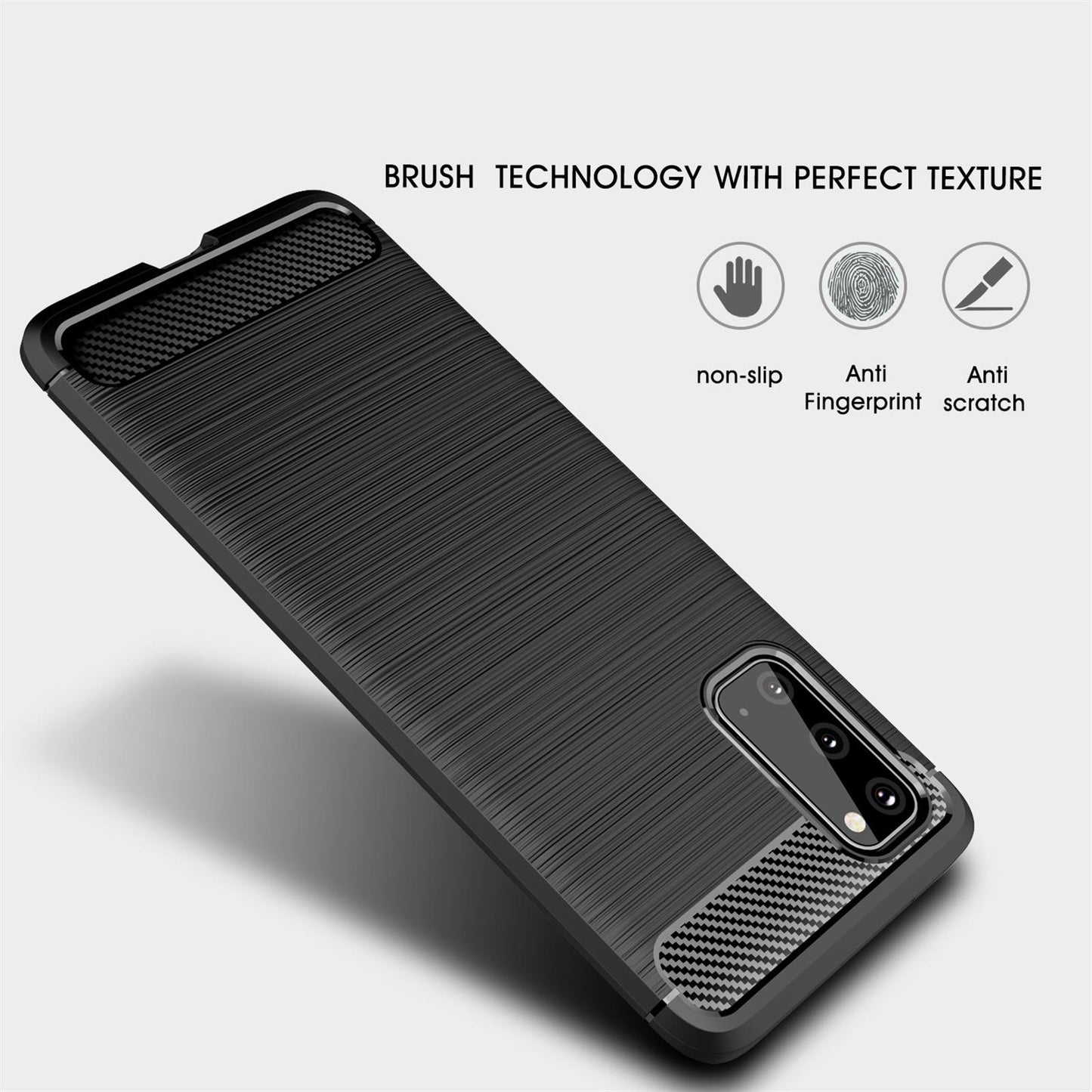 Hülle für Samsung Galaxy S20 Handyhülle Silikon Case Schutzhülle Carbon Farben
