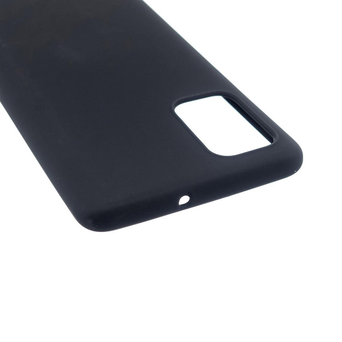 Hülle für Samsung Galaxy A02s Handyhülle Silikon Case Cover Bumper Matt Schwarz