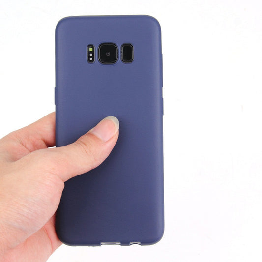 Hülle für Samsung Galaxy S8 Handy Case Silikon Cover Schutzhülle Etui Matt Blau
