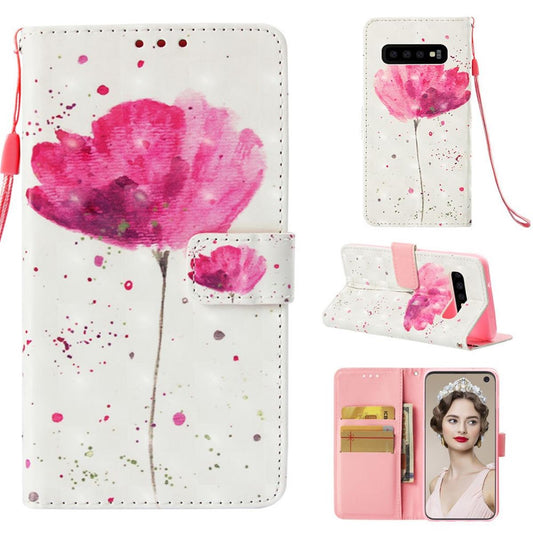 Hülle für Samsung Galaxy S10 Handyhülle Flip Case Cover Handytasche Motiv Blume