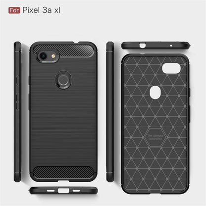 Google Pixel 3a XL Handy Hülle Silikon Case Schutzhülle Carbonfarben