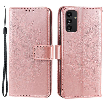 Hülle für Samsung Galaxy A13 5G/A04s Handyhülle Flip Case Cover Mandala Rosegold