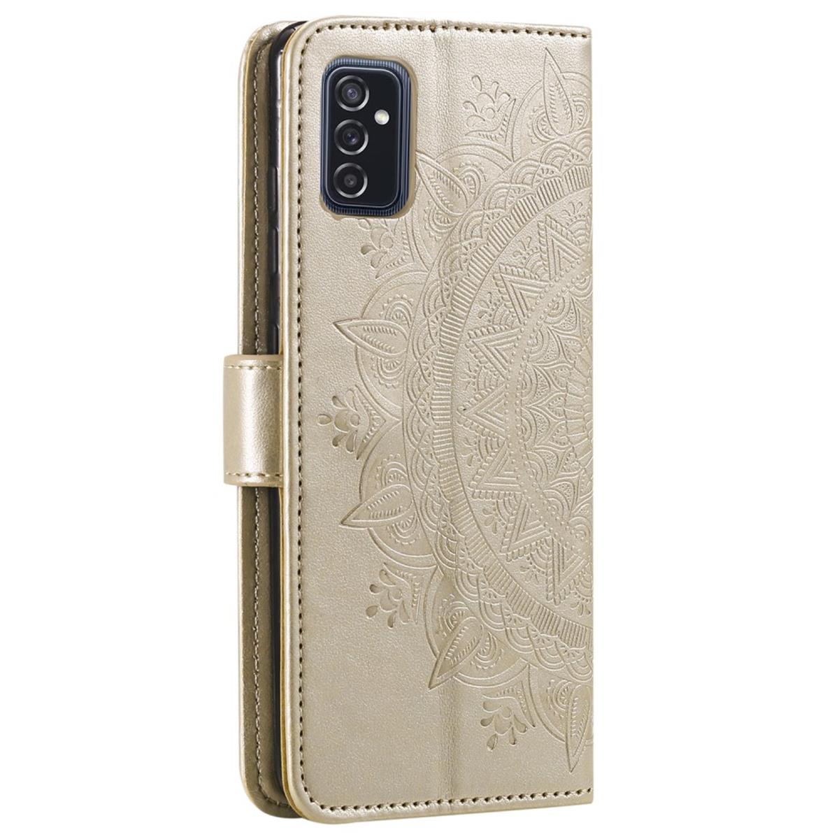 Hülle für Samsung Galaxy M52 5G Handyhülle Flip Case Cover Etui Mandala Gold