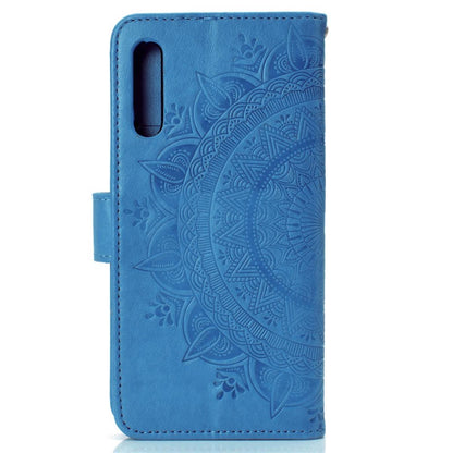 Hülle für Samsung Galaxy A50/A30s Handyhülle Flip Case Schutzhülle Cover Etui Mandala Blau