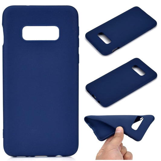 Hülle für Samsung Galaxy S10e Handyhülle Silikon Case Schutzhülle matt Blau