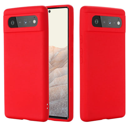 Hülle für Google Pixel 6 Handy Silikon Case Cover Bumper Schutzhülle Matt Rot