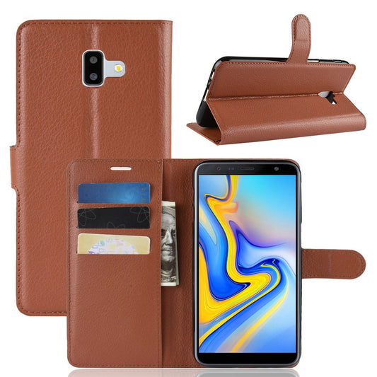 Hülle für Samsung Galaxy J6 Plus (+) Handyhülle Case Cover Tasche Etui Braun