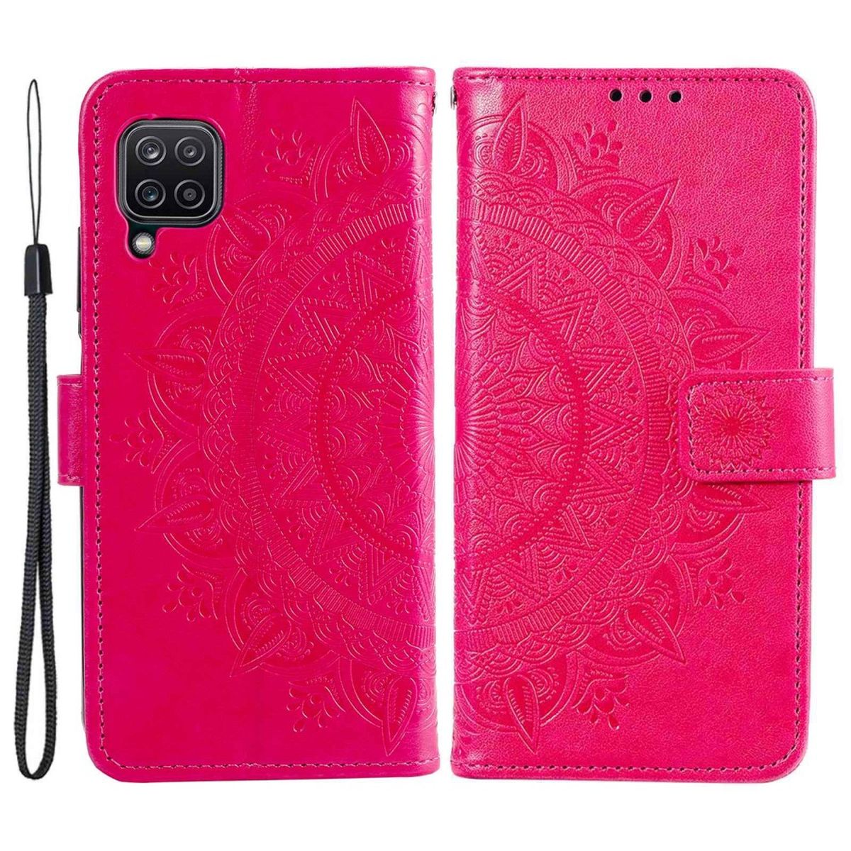 Hülle für Samsung Galaxy M53 5G Handyhülle Flip Case Cover Etui Mandala Pink