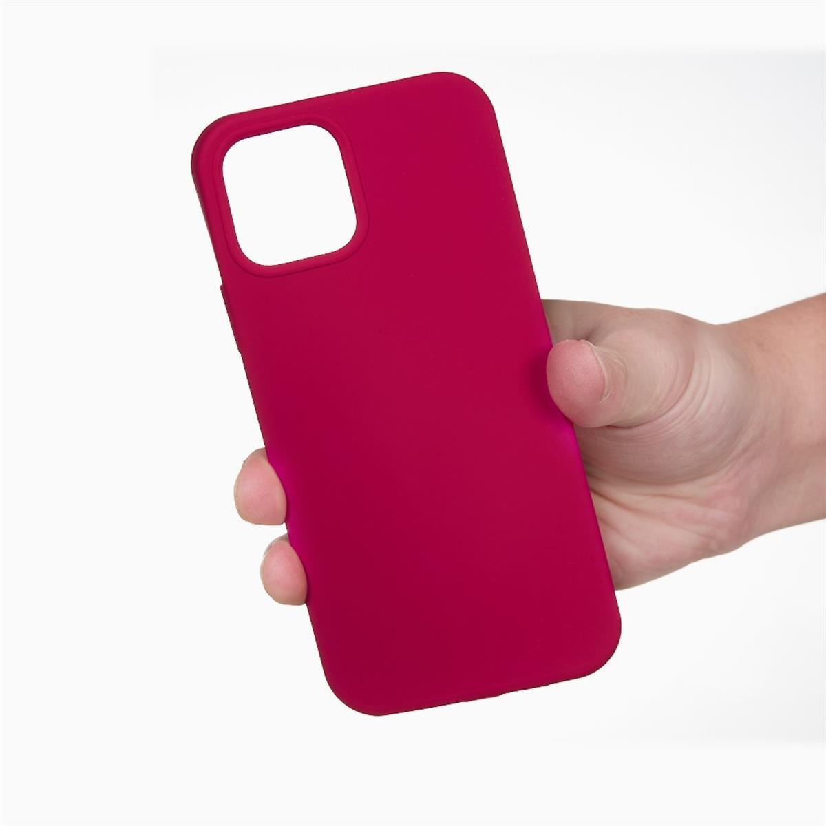 Hülle für Apple iPhone 13 Pro [6,1 Zoll] Handy Silikon Case Cover Etui Matt Rot