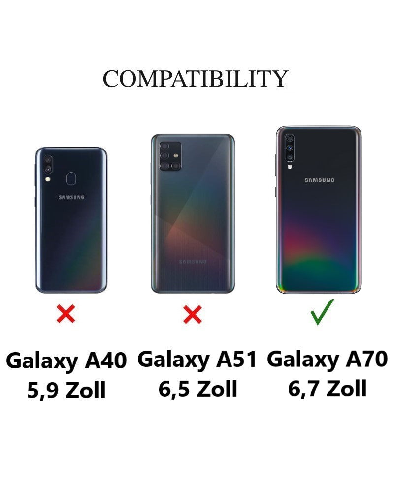 Hülle für Samsung Galaxy A70 Handyhülle 360° Silikon Case Schutzhülle Cover