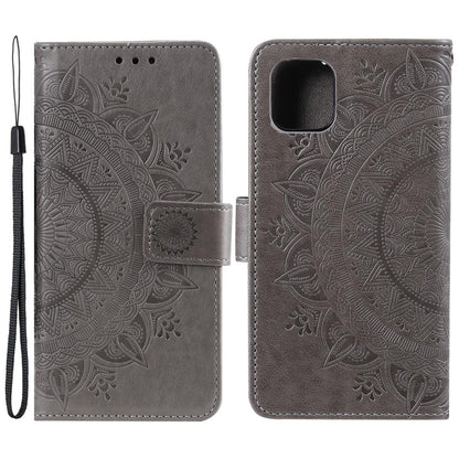 Hülle für Apple iPhone 13 Pro Max Handyhülle Flip Case Cover Tasche Mandala Grau