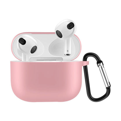 Hülle für Apple AirPods 3 Silikon Case Cover Etui Bumper Schutzhülle Tasche Rosa