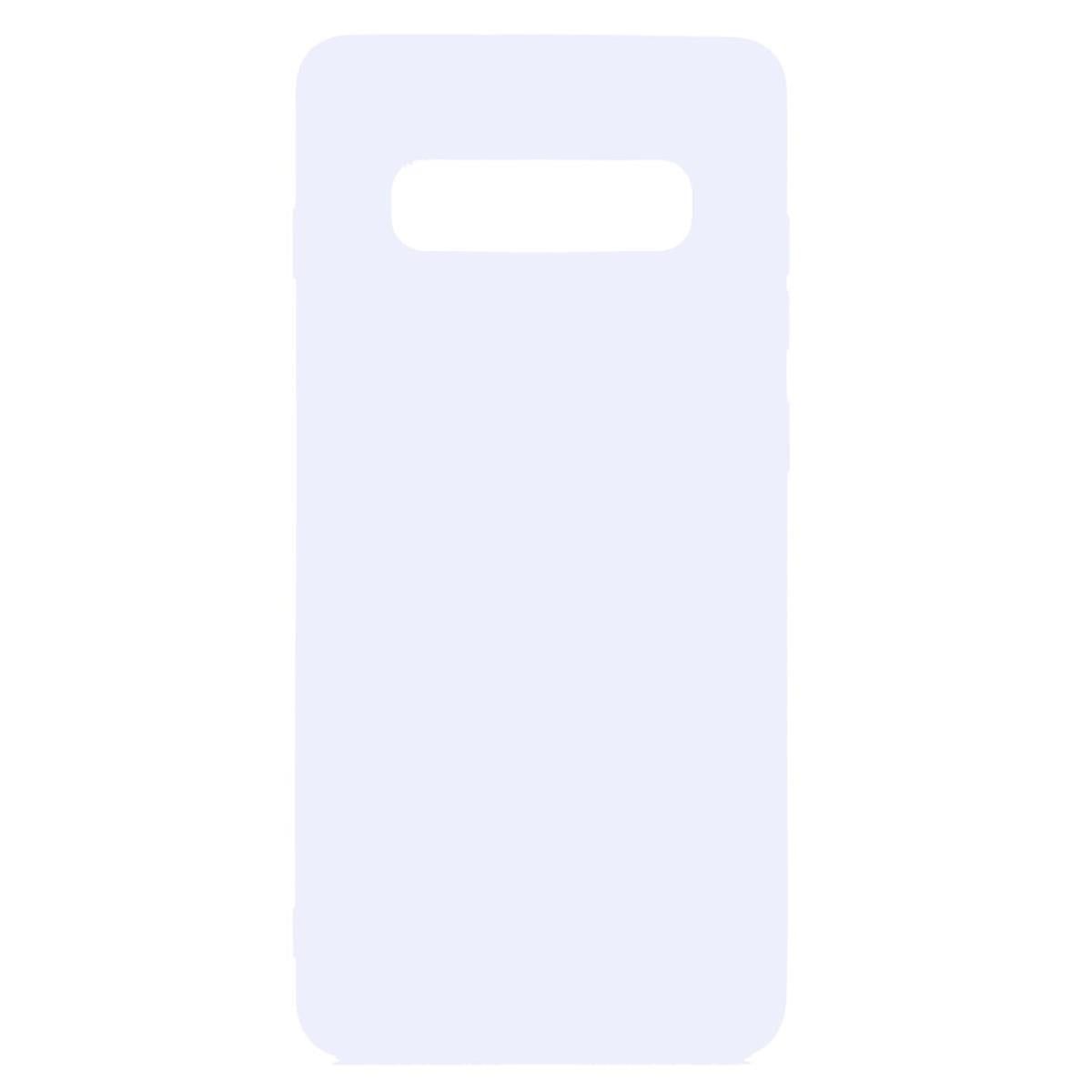 Hülle für Samsung Galaxy S10+ (Plus) Handyhülle Silikon Case Cover Bumper Weiß
