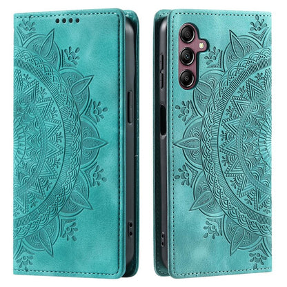 Hülle für Samsung Galaxy A25 5G Handyhülle Flip Case Cover Tasche Mandala Grün