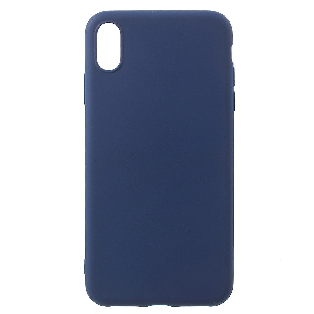 Hülle für Apple iPhone Xs Max Handyhülle Silikon Case Bumper Cover Matt Blau