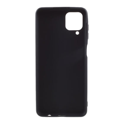 Hülle für Samsung Galaxy A12/M12 Handy Silikon Case Cover Bumper Matt Schwarz