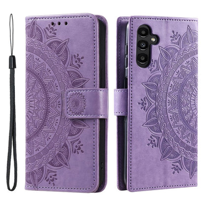 Hülle für Samsung Galaxy A34 5G Handyhülle Flip Case Cover Etui Mandala Lila